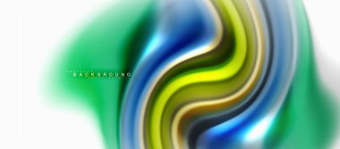 Sıvı sıvı karıştırma renkler konsepti üzerine açık gri renkli, eğri akışı, trendy soyut düzeni şablonu iş veya teknoloji sunu veya web broşür kapak için duvar kağıdı