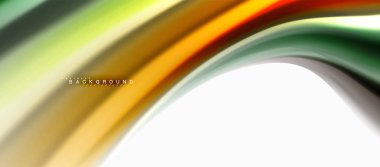 Sıvı sıvı karıştırma renkler konsepti üzerine açık gri renkli, eğri akışı, trendy soyut düzeni şablonu iş veya teknoloji sunu veya web broşür kapak için duvar kağıdı