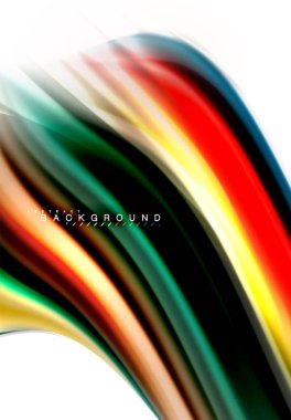 Sıvı sıvı karıştırma renkler konsepti üzerine açık gri renkli, dalga ve girdap eğrisi akışı satır, trendy soyut düzeni şablonu iş sunumu, app duvar kağıdı başlık sayfası, poster veya duvar kağıdı için