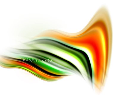 Sıvı sıvı karıştırma renkler konsepti üzerine açık gri renkli, dalga ve girdap eğrisi akışı satır, trendy soyut düzeni şablonu iş sunumu, app duvar kağıdı başlık sayfası, poster veya duvar kağıdı için