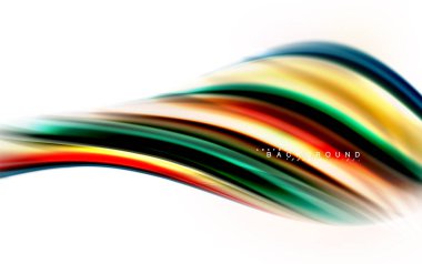 Sıvı sıvı karıştırma renkler konsepti üzerine açık gri renkli, dalga ve girdap eğrisi akışı satır, trendy soyut düzeni şablonu iş sunumu, app duvar kağıdı başlık sayfası, poster veya duvar kağıdı için