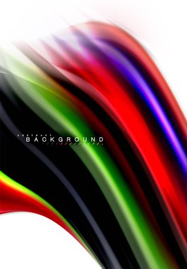 Sıvı sıvı karıştırma renkler konsepti üzerine açık gri renkli, dalga ve girdap eğrisi akışı satır, trendy soyut düzeni şablonu iş sunumu, app duvar kağıdı başlık sayfası, poster veya duvar kağıdı için