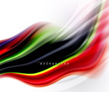 Sıvı sıvı karıştırma renkler konsepti üzerine açık gri renkli, dalga ve girdap eğrisi akışı satır, trendy soyut düzeni şablonu iş sunumu, app duvar kağıdı başlık sayfası, poster veya duvar kağıdı için