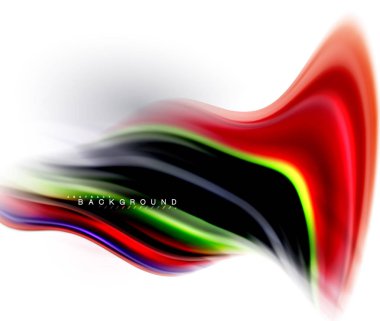 Sıvı sıvı karıştırma renkler konsepti üzerine açık gri renkli, dalga ve girdap eğrisi akışı satır, trendy soyut düzeni şablonu iş sunumu, app duvar kağıdı başlık sayfası, poster veya duvar kağıdı için