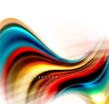 Sıvı sıvı karıştırma renkler konsepti üzerine açık gri renkli, dalga ve girdap eğrisi akışı satır, trendy soyut düzeni şablonu iş sunumu, app duvar kağıdı başlık sayfası, poster veya duvar kağıdı için