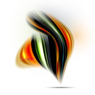 Sıvı sıvı karıştırma renkler konsepti üzerine açık gri renkli, dalga ve girdap eğrisi akışı satır, trendy soyut düzeni şablonu iş sunumu, app duvar kağıdı başlık sayfası, poster veya duvar kağıdı için