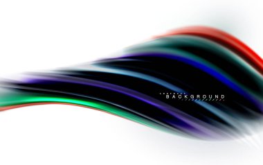 Sıvı sıvı karıştırma renkler konsepti üzerine açık gri renkli, dalga ve girdap eğrisi akışı satır, trendy soyut düzeni şablonu iş sunumu, app duvar kağıdı başlık sayfası, poster veya duvar kağıdı için