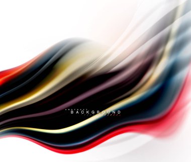 Sıvı sıvı karıştırma renkler konsepti üzerine açık gri renkli, dalga ve girdap eğrisi akışı satır, trendy soyut düzeni şablonu iş sunumu, app duvar kağıdı başlık sayfası, poster veya duvar kağıdı için