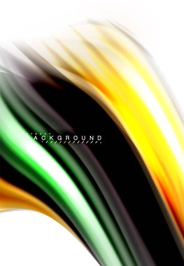 Sıvı sıvı karıştırma renkler konsepti üzerine açık gri renkli, dalga ve girdap eğrisi akışı satır, trendy soyut düzeni şablonu iş sunumu, app duvar kağıdı başlık sayfası, poster veya duvar kağıdı için