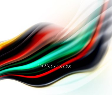 Sıvı sıvı karıştırma renkler konsepti üzerine açık gri renkli, dalga ve girdap eğrisi akışı satır, trendy soyut düzeni şablonu iş sunumu, app duvar kağıdı başlık sayfası, poster veya duvar kağıdı için