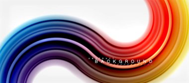 Gökkuşağı sıvı renkli arka plan - girdap ve daireler, bükülmüş sıvı renkler, renkli mermer veya plastik dalgalı doku zemin, çok renkli şablonu için iş veya teknoloji