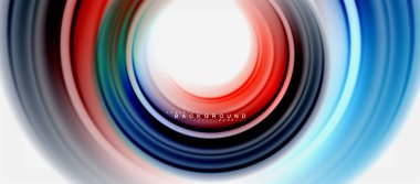 Gökkuşağı sıvı renkli arka plan - girdap ve daireler, bükülmüş sıvı renkler, renkli mermer veya plastik dalgalı doku zemin, çok renkli şablonu için iş veya teknoloji