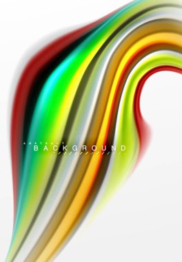 Sıvı sıvı karıştırma renkler konsepti üzerine açık gri renkli, eğri akışı, trendy soyut düzeni şablonu iş veya teknoloji sunu veya web broşür kapak için duvar kağıdı