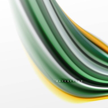 Sıvı sıvı karıştırma renkler konsepti üzerine açık gri renkli, eğri akışı, trendy soyut düzeni şablonu iş veya teknoloji sunu veya web broşür kapak için duvar kağıdı