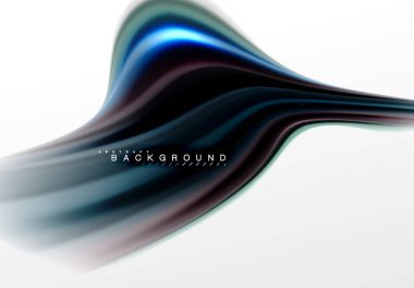 Sıvı sıvı karıştırma renkler konsepti üzerine açık gri renkli, eğri akışı, trendy soyut düzeni şablonu iş veya teknoloji sunu veya web broşür kapak için duvar kağıdı