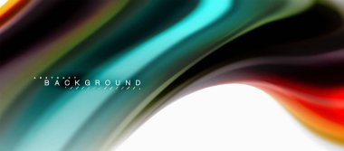 Sıvı sıvı karıştırma renkler konsepti üzerine açık gri renkli, eğri akışı, trendy soyut düzeni şablonu iş veya teknoloji sunu veya web broşür kapak için duvar kağıdı
