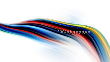 Sıvı sıvı karıştırma renkler konsepti üzerine açık gri renkli, dalga ve girdap eğrisi akışı satır, trendy soyut düzeni şablonu iş sunumu, app duvar kağıdı başlık sayfası, poster veya duvar kağıdı için