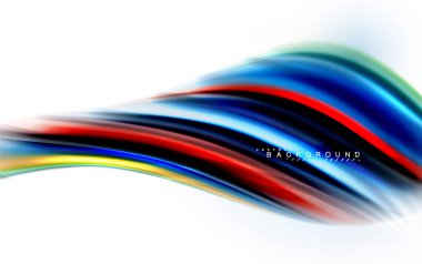 Sıvı sıvı karıştırma renkler konsepti üzerine açık gri renkli, dalga ve girdap eğrisi akışı satır, trendy soyut düzeni şablonu iş sunumu, app duvar kağıdı başlık sayfası, poster veya duvar kağıdı için