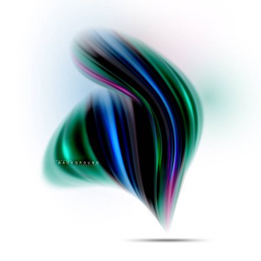 Sıvı sıvı karıştırma renkler konsepti üzerine açık gri renkli, dalga ve girdap eğrisi akışı satır, trendy soyut düzeni şablonu iş sunumu, app duvar kağıdı başlık sayfası, poster veya duvar kağıdı için