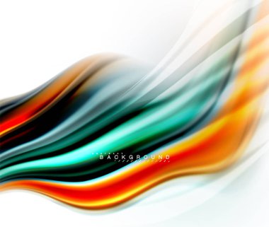 Sıvı sıvı karıştırma renkler konsepti üzerine açık gri renkli, dalga ve girdap eğrisi akışı satır, trendy soyut düzeni şablonu iş sunumu, app duvar kağıdı başlık sayfası, poster veya duvar kağıdı için