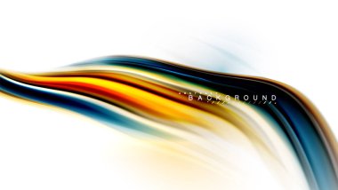 Sıvı sıvı karıştırma renkler konsepti üzerine açık gri renkli, dalga ve girdap eğrisi akışı satır, trendy soyut düzeni şablonu iş sunumu, app duvar kağıdı başlık sayfası, poster veya duvar kağıdı için