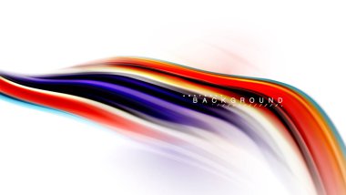 Sıvı sıvı karıştırma renkler konsepti üzerine açık gri renkli, dalga ve girdap eğrisi akışı satır, trendy soyut düzeni şablonu iş sunumu, app duvar kağıdı başlık sayfası, poster veya duvar kağıdı için