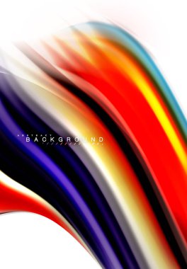 Sıvı sıvı karıştırma renkler konsepti üzerine açık gri renkli, dalga ve girdap eğrisi akışı satır, trendy soyut düzeni şablonu iş sunumu, app duvar kağıdı başlık sayfası, poster veya duvar kağıdı için