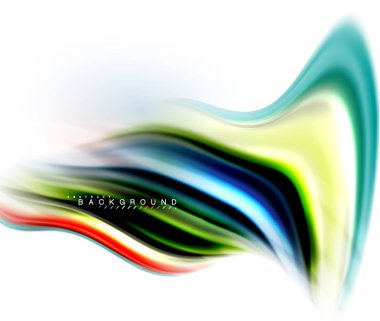 Sıvı sıvı karıştırma renkler konsepti üzerine açık gri renkli, dalga ve girdap eğrisi akışı satır, trendy soyut düzeni şablonu iş sunumu, app duvar kağıdı başlık sayfası, poster veya duvar kağıdı için