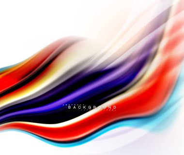 Sıvı sıvı karıştırma renkler konsepti üzerine açık gri renkli, dalga ve girdap eğrisi akışı satır, trendy soyut düzeni şablonu iş sunumu, app duvar kağıdı başlık sayfası, poster veya duvar kağıdı için