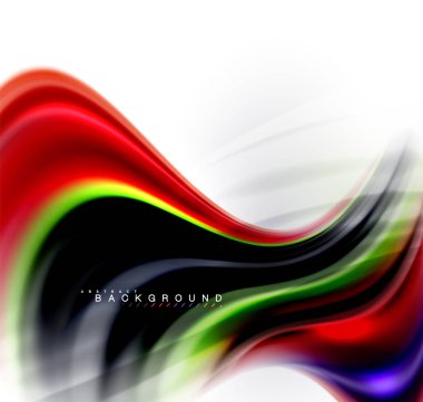 Sıvı sıvı karıştırma renkler konsepti üzerine açık gri renkli, dalga ve girdap eğrisi akışı satır, trendy soyut düzeni şablonu iş sunumu, app duvar kağıdı başlık sayfası, poster veya duvar kağıdı için