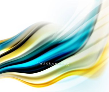 Sıvı sıvı karıştırma renkler konsepti üzerine açık gri renkli, dalga ve girdap eğrisi akışı satır, trendy soyut düzeni şablonu iş sunumu, app duvar kağıdı başlık sayfası, poster veya duvar kağıdı için