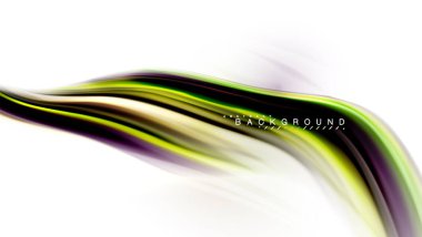 Sıvı sıvı karıştırma renkler konsepti üzerine açık gri renkli, dalga ve girdap eğrisi akışı satır, trendy soyut düzeni şablonu iş sunumu, app duvar kağıdı başlık sayfası, poster veya duvar kağıdı için