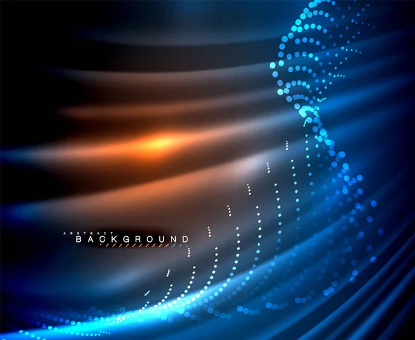 Neon parlayan techno hatları, yüksek teknoloji fütüristik arka plan şablonu kare şekilleri ile