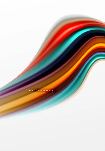 Fluid liquid mix colors concept on light grey background, curve flow, trendy abstract layout template for business or technology presentation or web brochure cover, wallpaper — Archivo Imágenes Vectoriales