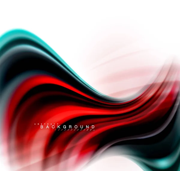 Fluid liquid mix colors concept on light grey background, wave and swirl curve flow line, trendy abstract layout template for business presentation, app wallpaper banner, poster or wallpaper — Archivo Imágenes Vectoriales