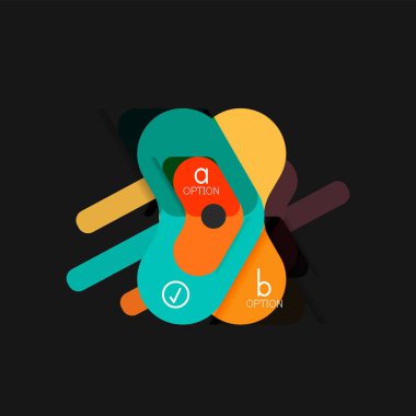 Düz tasarım geometrik infographics, ok şekli vektör etiket veya etiket, Fiyat etiketleri, promosyon rozet, simgesi tasarım, kağıt tarzı düzeni verileri grafik görselleştirme adım adım süreci için için teklif