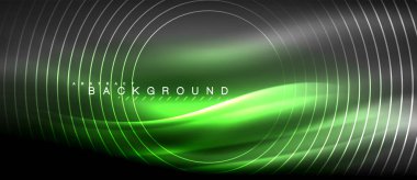 Neon parlayan çizgiler, sihirli enerji uzay ışığı konsepti, soyut arka plan duvar kağıdı tasarımı