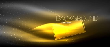 Neon parlayan dalga, sihirli enerji ve ışık arka plan. Duvar kağıdı şablonu, yüksek teknoloji gelecek kavramı