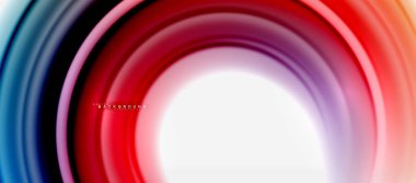 Gökkuşağı sıvı renkli arka plan - girdap ve daireler, bükülmüş sıvı renkler, renkli mermer veya plastik dalgalı doku zemin, çok renkli şablonu için iş veya teknoloji