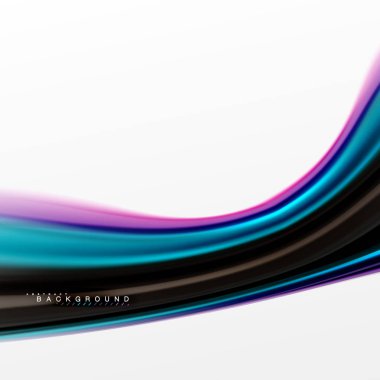 Sıvı sıvı karıştırma renkler konsepti üzerine açık gri renkli, eğri akışı, trendy soyut düzeni şablonu iş veya teknoloji sunu veya web broşür kapak için duvar kağıdı