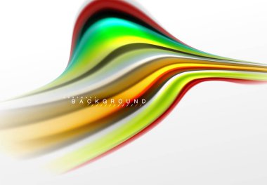 Sıvı sıvı karıştırma renkler konsepti üzerine açık gri renkli, eğri akışı, trendy soyut düzeni şablonu iş veya teknoloji sunu veya web broşür kapak için duvar kağıdı