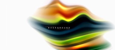 Sıvı sıvı karıştırma renkler konsepti üzerine açık gri renkli, eğri akışı, trendy soyut düzeni şablonu iş veya teknoloji sunu veya web broşür kapak için duvar kağıdı