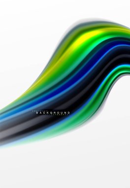 Sıvı sıvı karıştırma renkler konsepti üzerine açık gri renkli, eğri akışı, trendy soyut düzeni şablonu iş veya teknoloji sunu veya web broşür kapak için duvar kağıdı