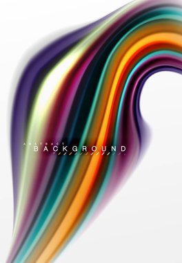 Sıvı sıvı karıştırma renkler konsepti üzerine açık gri renkli, eğri akışı, trendy soyut düzeni şablonu iş veya teknoloji sunu veya web broşür kapak için duvar kağıdı