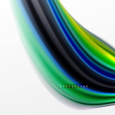 Sıvı sıvı karıştırma renkler konsepti üzerine açık gri renkli, eğri akışı, trendy soyut düzeni şablonu iş veya teknoloji sunu veya web broşür kapak için duvar kağıdı