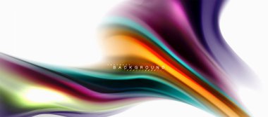 Sıvı sıvı karıştırma renkler konsepti üzerine açık gri renkli, eğri akışı, trendy soyut düzeni şablonu iş veya teknoloji sunu veya web broşür kapak için duvar kağıdı