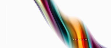 Sıvı sıvı karıştırma renkler konsepti üzerine açık gri renkli, eğri akışı, trendy soyut düzeni şablonu iş veya teknoloji sunu veya web broşür kapak için duvar kağıdı