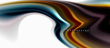 Sıvı sıvı karıştırma renkler konsepti üzerine açık gri renkli, eğri akışı, trendy soyut düzeni şablonu iş veya teknoloji sunu veya web broşür kapak için duvar kağıdı