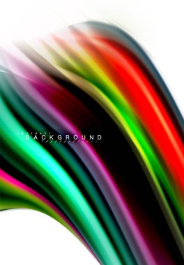 Sıvı sıvı karıştırma renkler konsepti üzerine açık gri renkli, dalga ve girdap eğrisi akışı satır, trendy soyut düzeni şablonu iş sunumu, app duvar kağıdı başlık sayfası, poster veya duvar kağıdı için