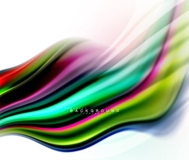 Sıvı sıvı karıştırma renkler konsepti üzerine açık gri renkli, dalga ve girdap eğrisi akışı satır, trendy soyut düzeni şablonu iş sunumu, app duvar kağıdı başlık sayfası, poster veya duvar kağıdı için